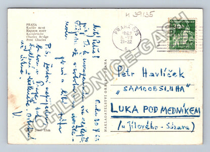 Pohlednice Praha Karlův most Vltava 1962 (M39135)