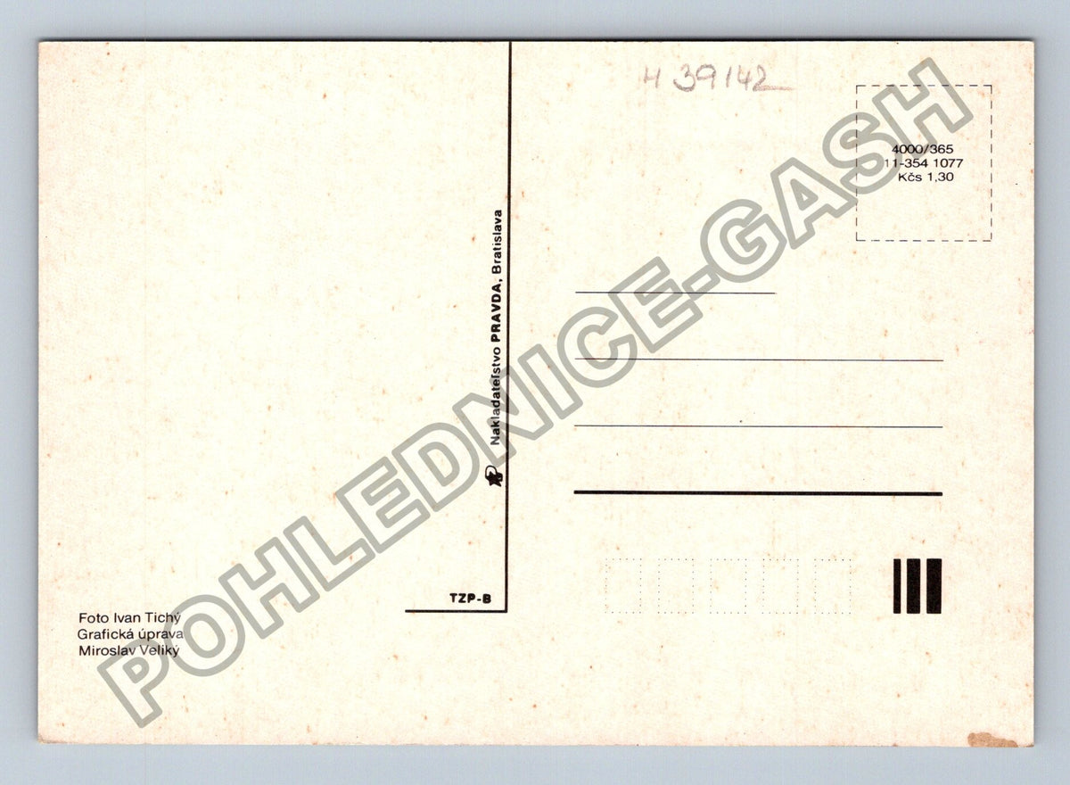 Pohlednice Vánoční pozdrav z Prahy borové jehličí sníh (M39142)