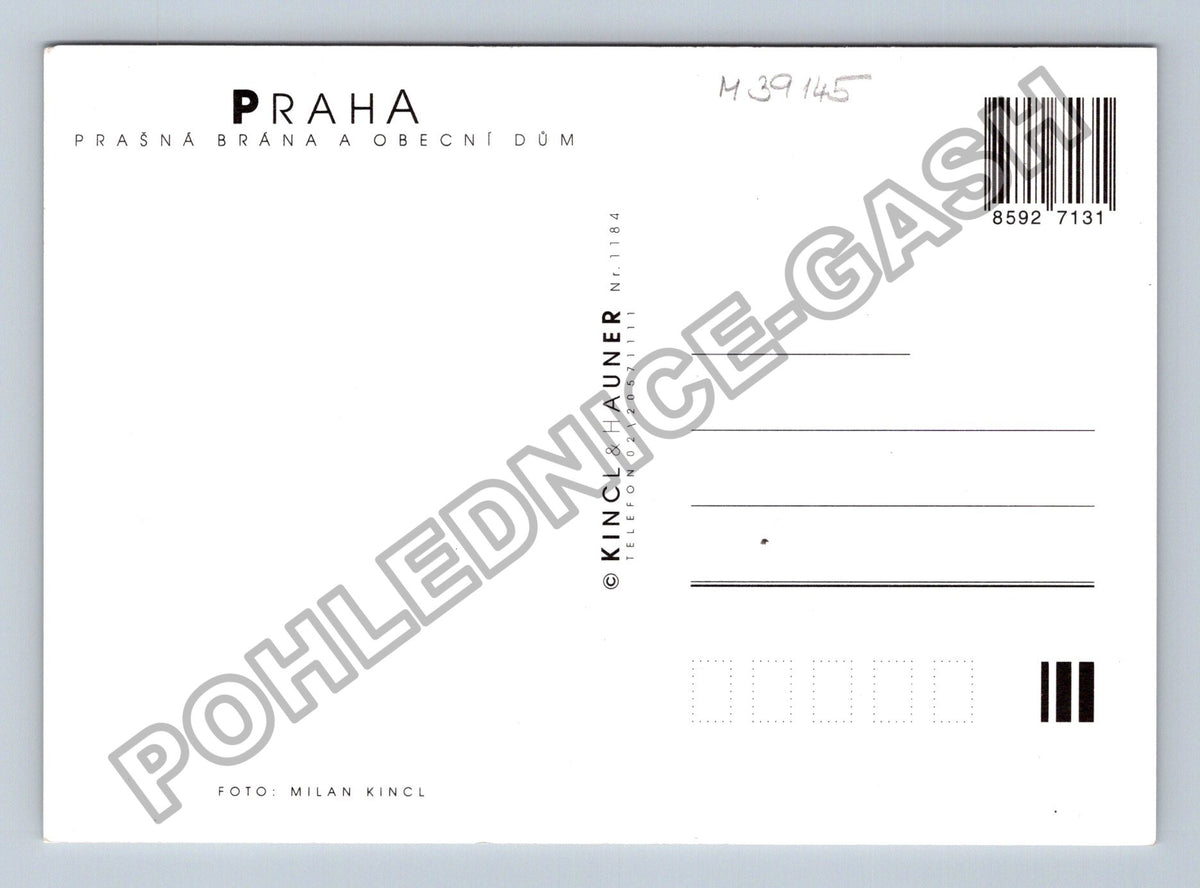Pohlednice Praha Prašná brána a Obecní dům (M39145)