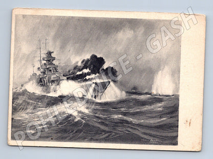 Pohlednice bitva Scharnhorst vs Renown – námořní souboj (M3915)