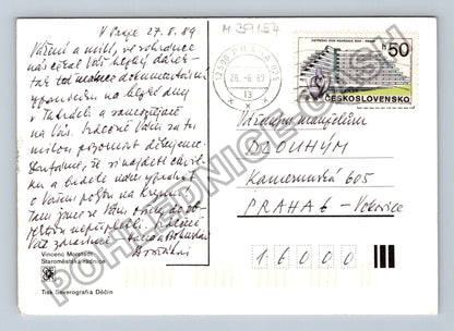 Pohlednice Praha Staroměstské náměstí Vincenc Morstadt 1989 (M39154)