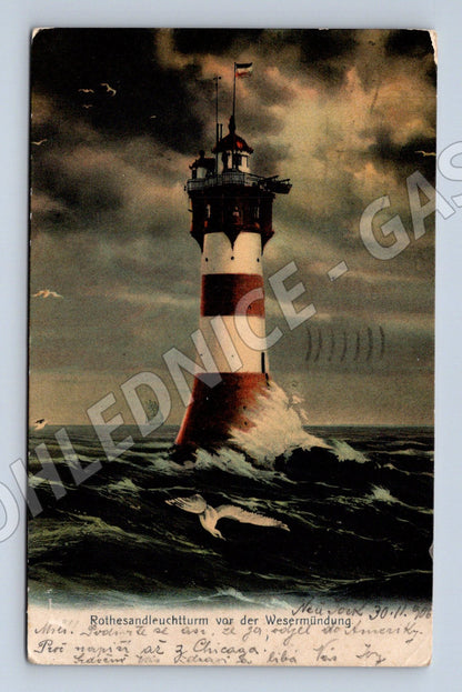 Pohlednice maják Rothesandleuchtturm – Weser (M3916)