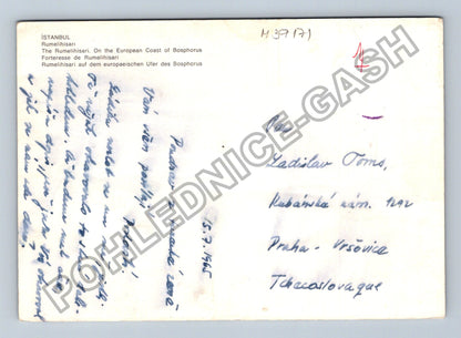 Pohlednice Turecko Istanbul Rumelihisari 1965 (M39171)