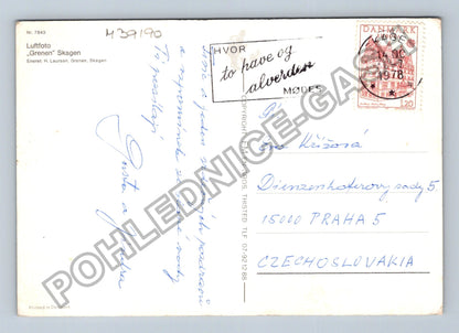 Pohlednice Dánsko Grenen Skagen maják pobřeží 1978 (M39190)