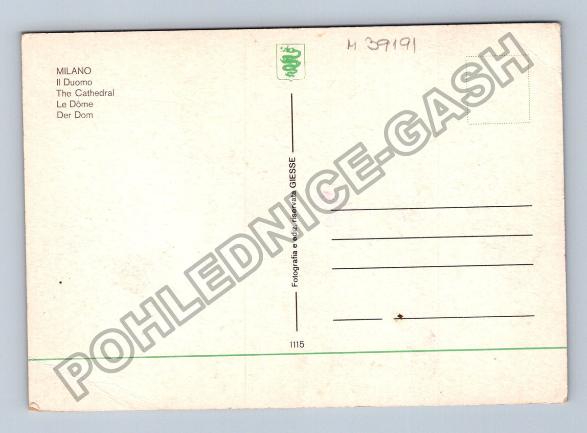 Pohlednice Itálie Miláno Duomo Katedrála (M39191)
