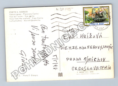 Pohlednice Itálie Porto S Giorgio letecký pohled (M39195)