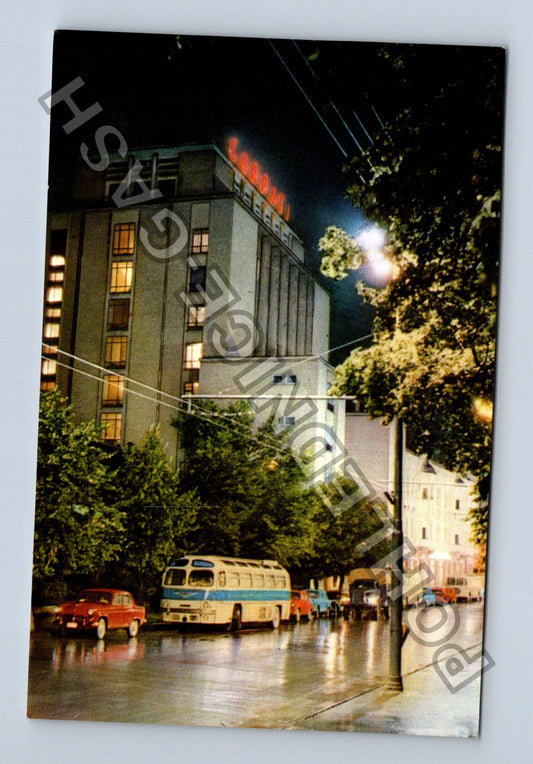 Pohlednice Rumunsko Brašov Hotel Carpați noc (M39205)