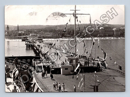 Pohlednice Polsko Sopot molo pláž 1962 (M39222)