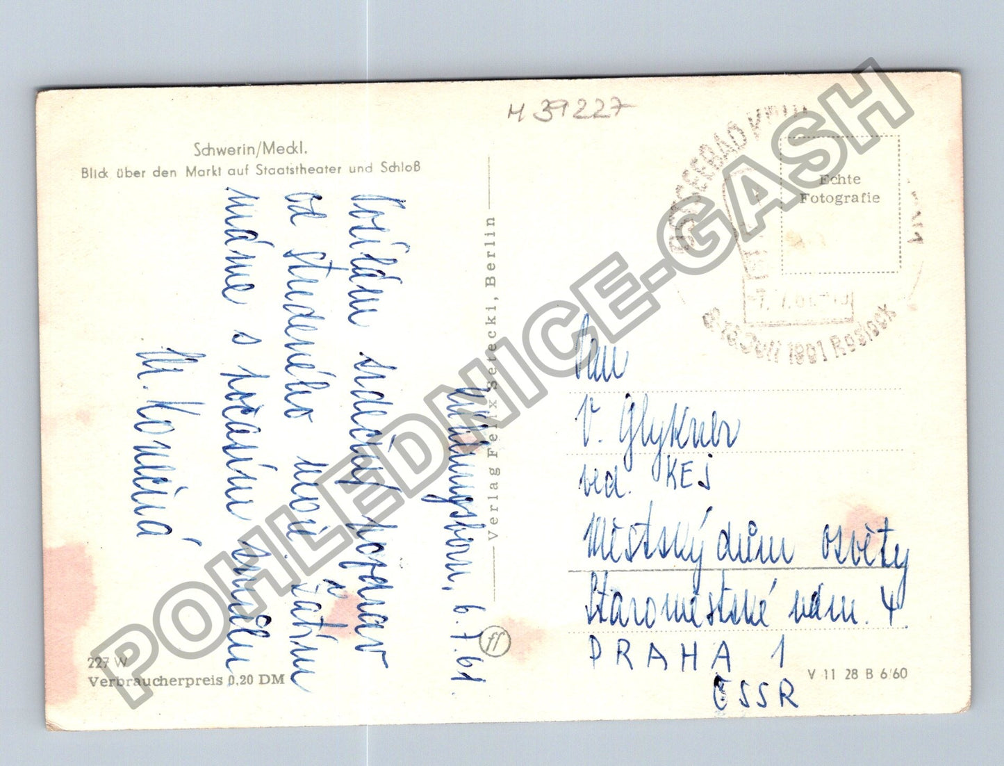 Pohlednice Schwerin Mecklenburg pohled shora (M39227)