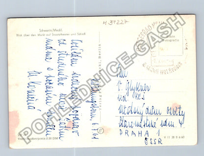 Pohlednice Schwerin Mecklenburg pohled shora (M39227)