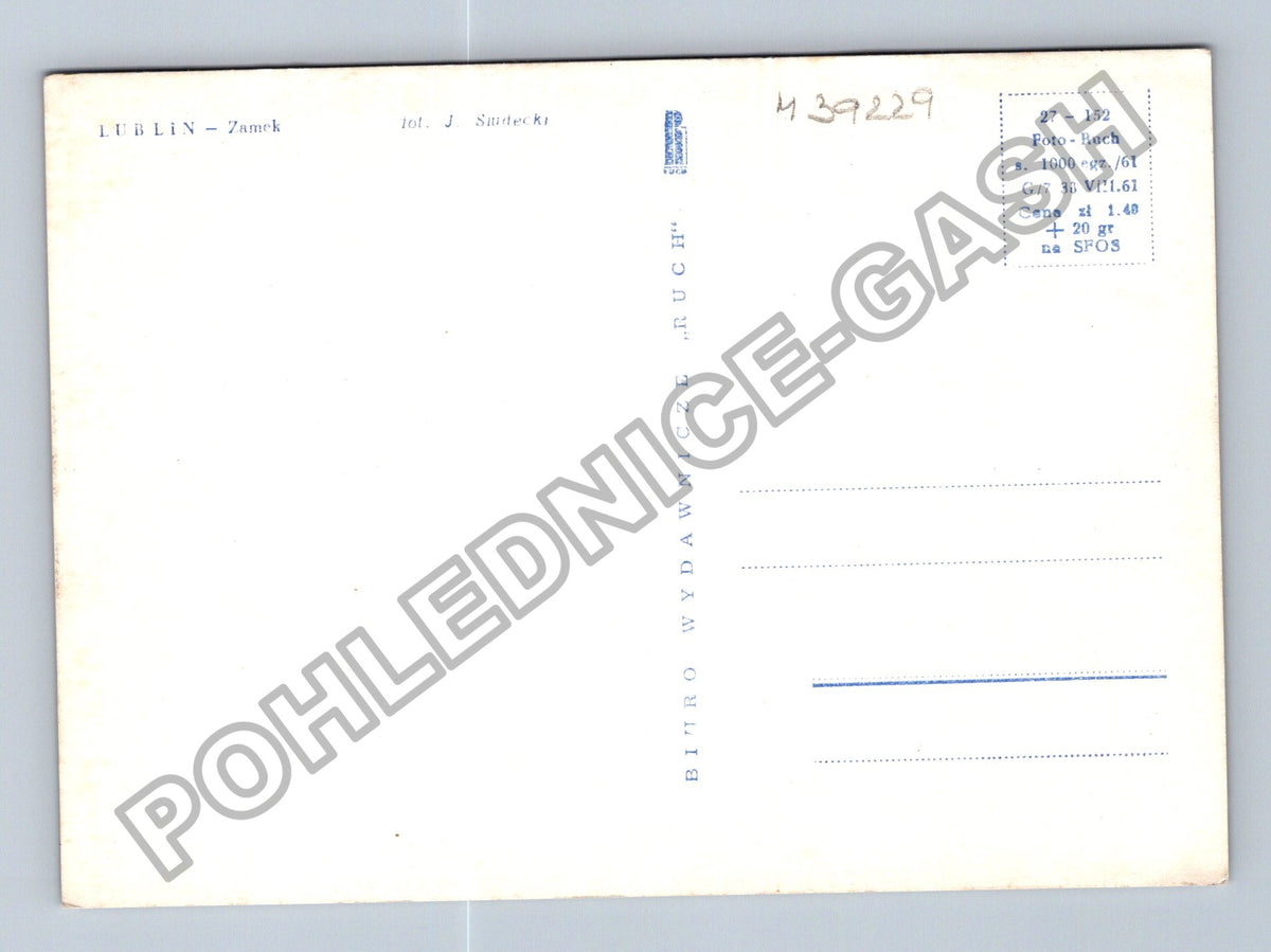 Pohlednice Polsko Lublin Zamek fot J Sadecki (M39229)