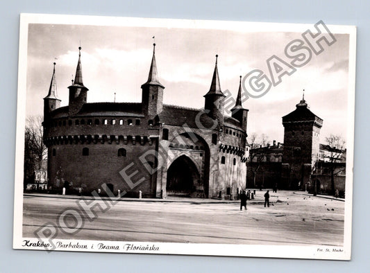 Pohlednice Polsko Krakow Barbakan Brama Floriańska (M39237)