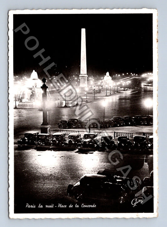Pohlednice Francie Paříž Place de la Concorde noc 1964 (M39242)