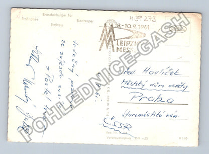 Pohlednice Německo Berlín Braniborská brána koláž 1961 (M39273)