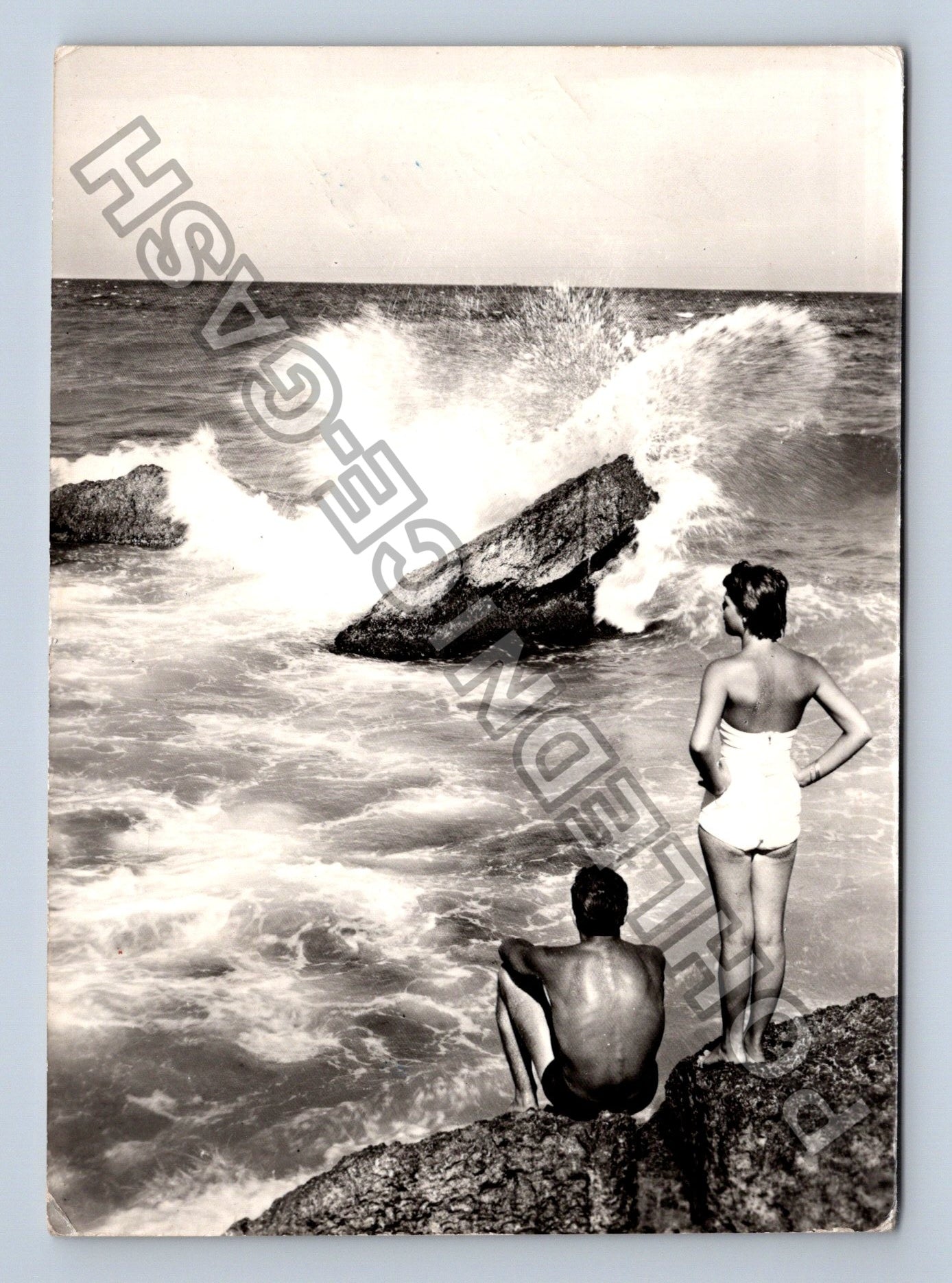 Pohlednice Bulharsko Černé moře koupající se lidé 1960 (M39283)