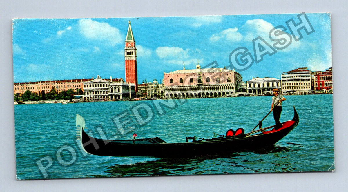 Pohlednice Itálie Benátky gondola Dóžecí palác (M39285)