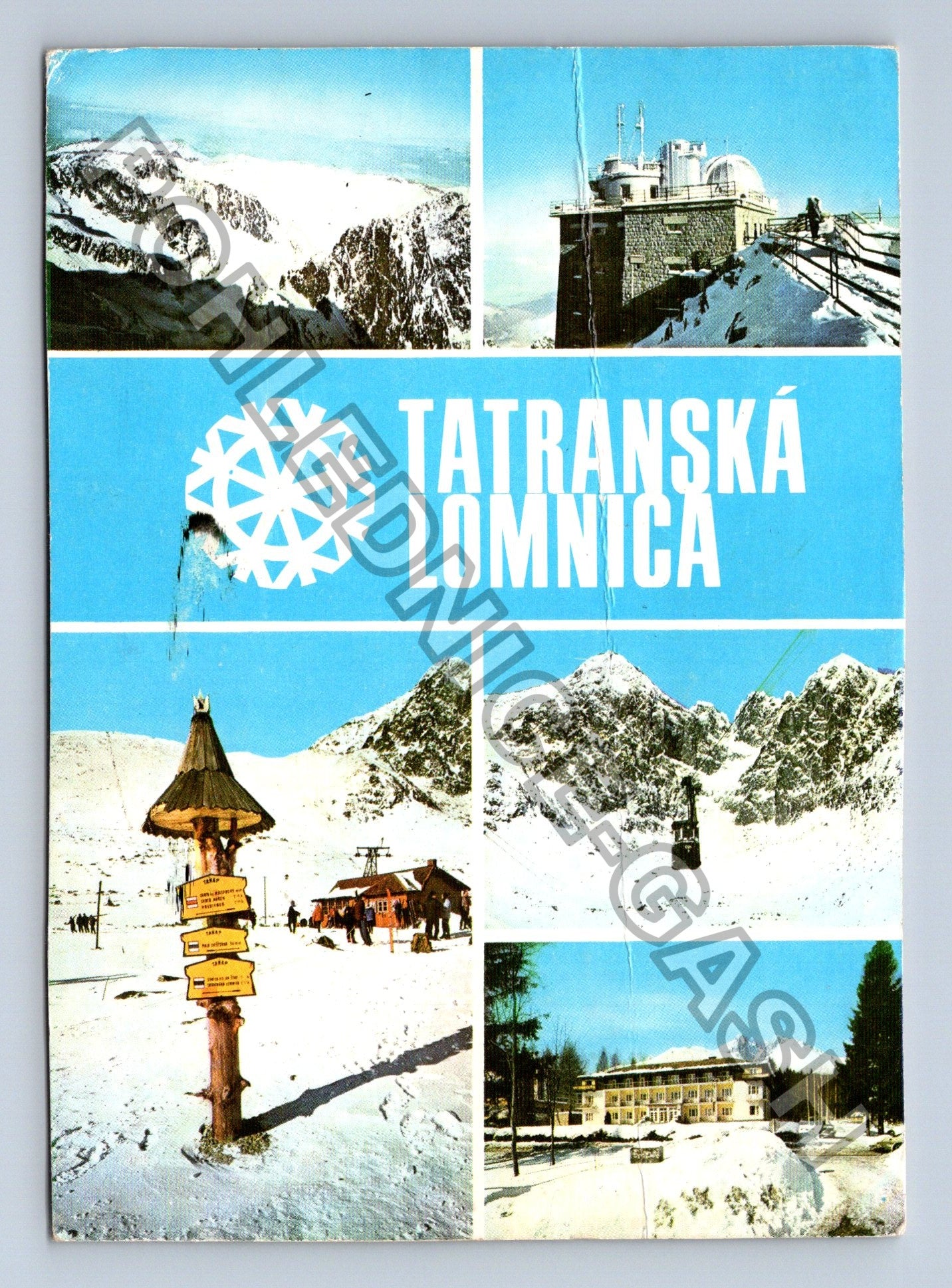 Pohlednice Slovensko Tatranská Lomnica koláž motivů 1982 (M39286)
