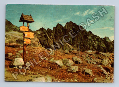 Pohlednice Slovensko Vysoké Tatry turistický rozcestník (M39296)