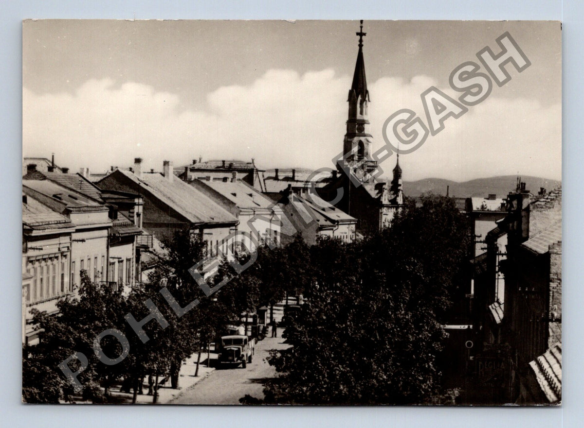 Pohlednice Lučenec Slovensko panorama města kostel (M39304)