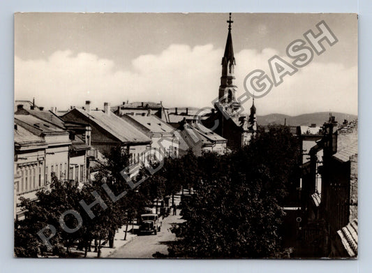 Pohlednice Lučenec Slovensko panorama města kostel (M39304)