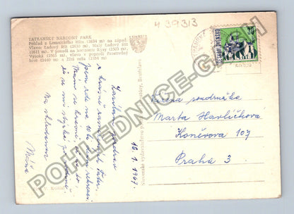 Pohlednice Tatranský národní park Lomnický štít 1967 (M39313)