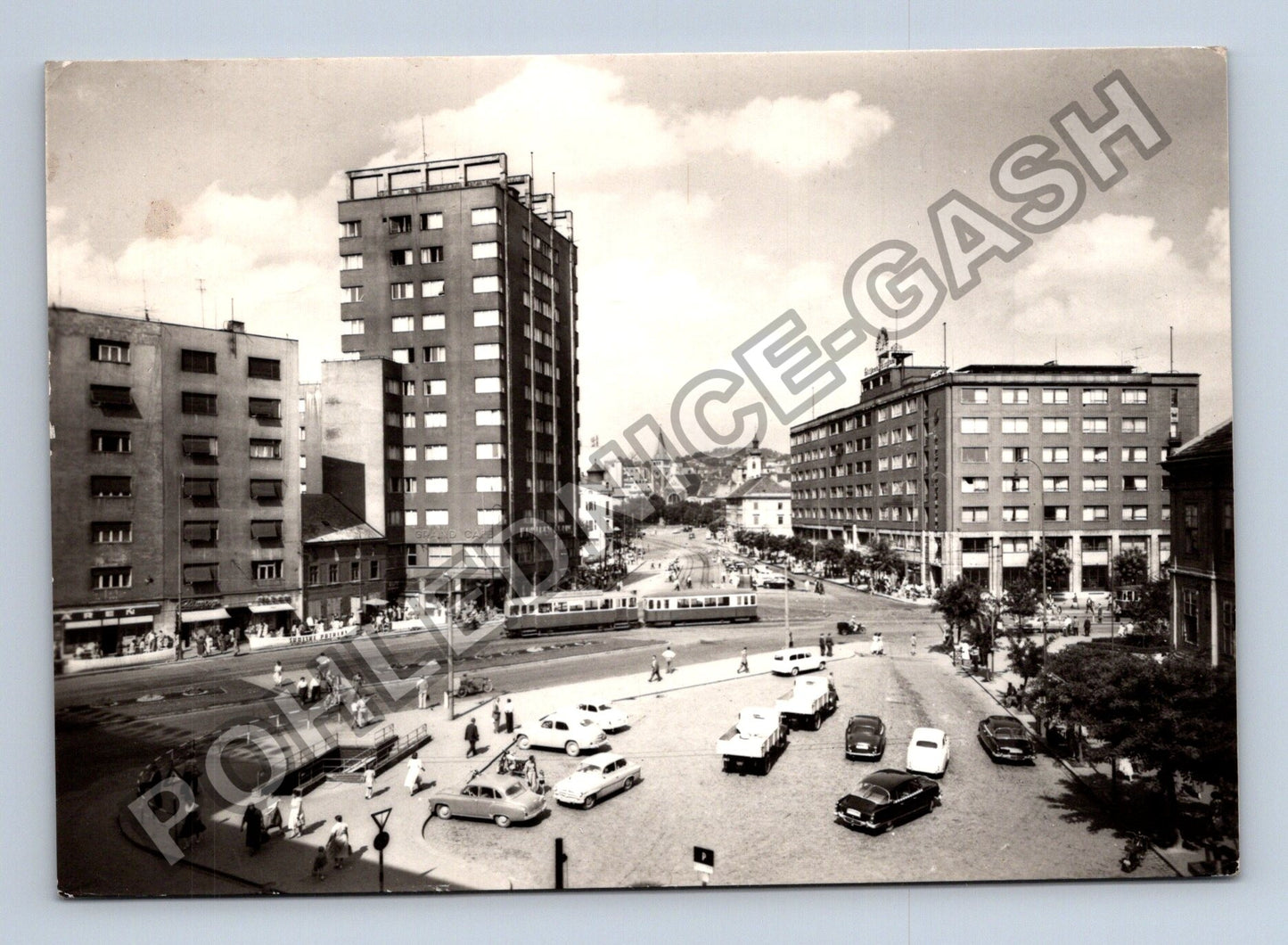 Pohlednice Bratislava město ulice tramvaj auta 1963 (M39323)