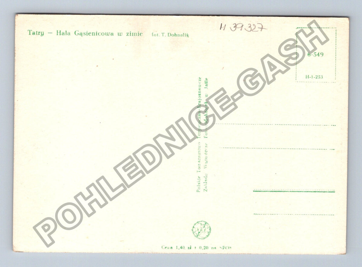 Pohlednice Polsko Tatry Hala Gąsienicowa v zimě (M39327)