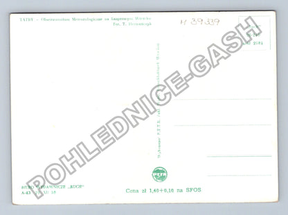 Pohlednice Polsko Tatry Kasprowy Wierch observatorium 1958 (M39339)