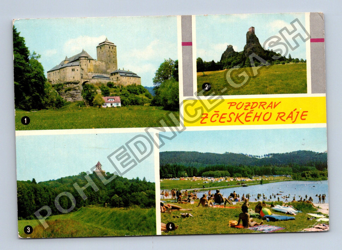 Pohlednice Český ráj Hrad Kost Trosky Jinolický rybník (M39360)