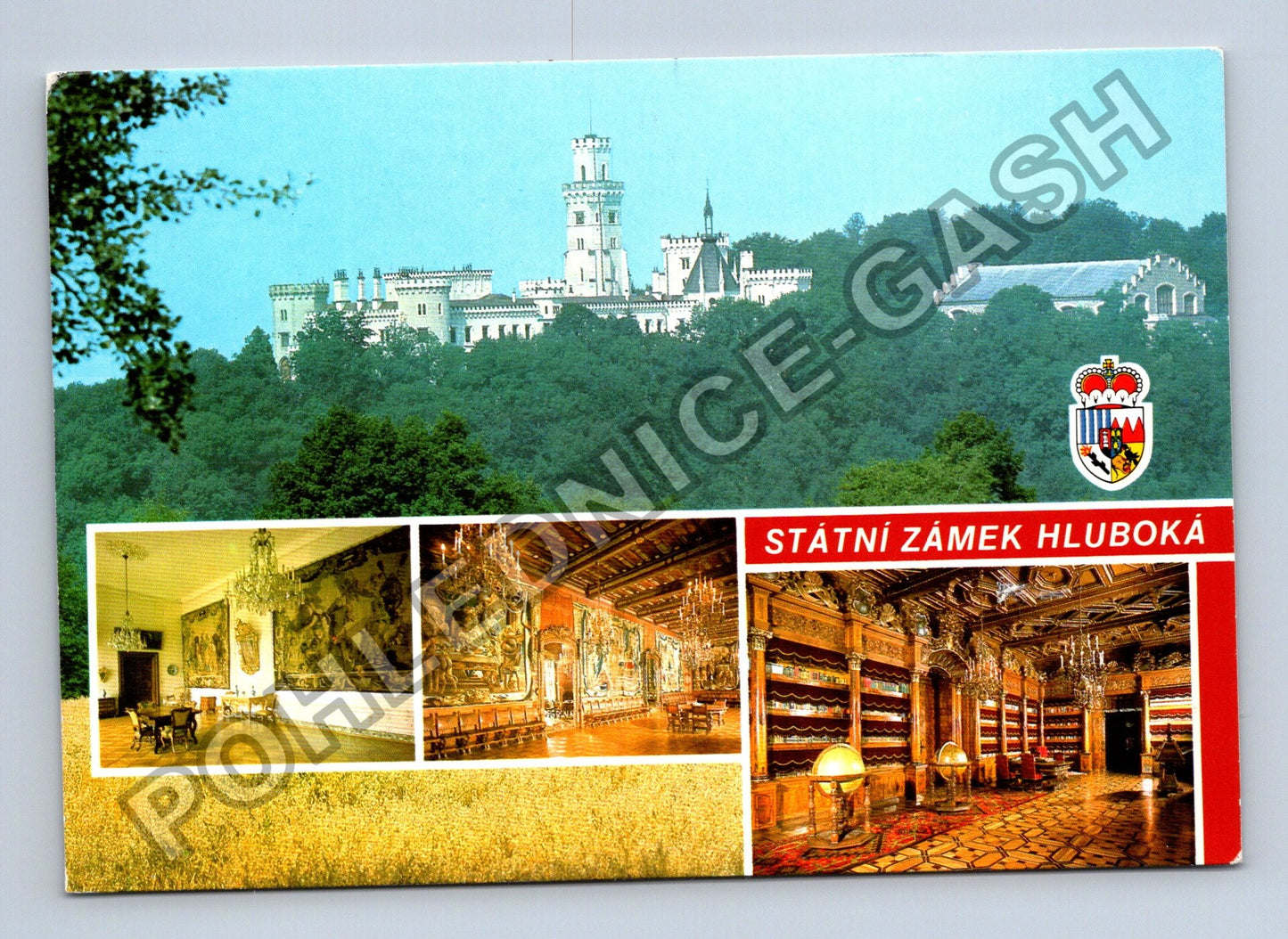 Pohlednice Hluboká nad Vltavou zámek interiéry 1989 (M39361)