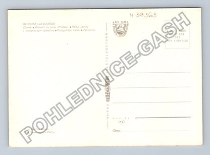 Pohlednice Hluboká nad Vltavou zámek interiér erb (M39363)