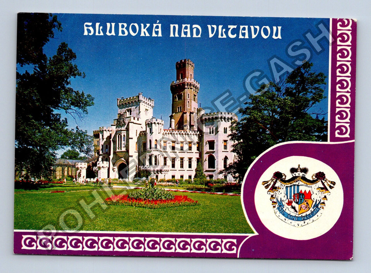 Pohlednice Hluboká nad Vltavou zámek erb (M39370)