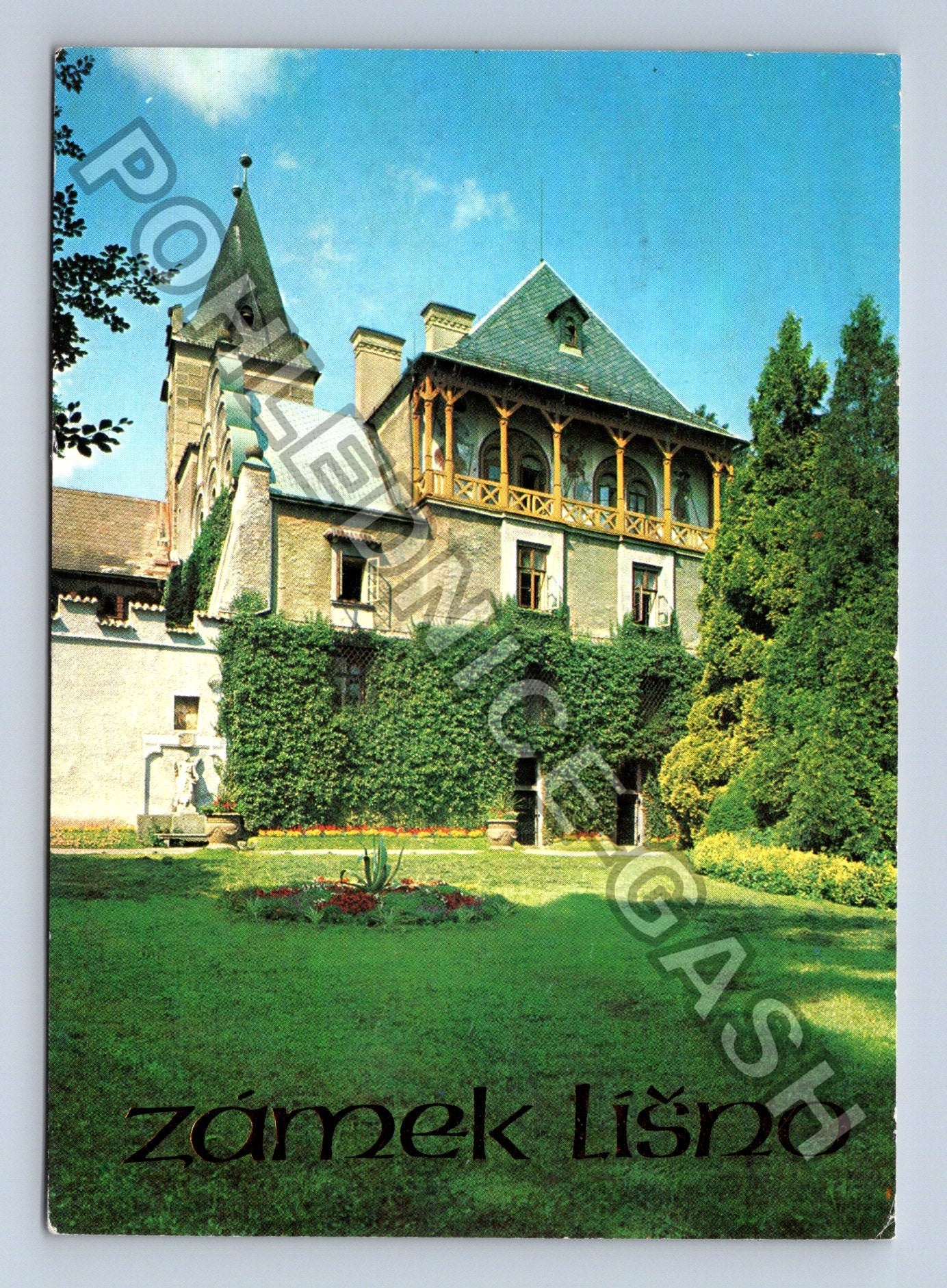 Pohlednice zámek Líšno Ústřední škola ČSČK (M39373)