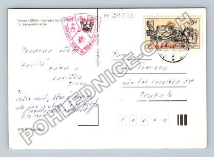 Pohlednice zámek Líšno Ústřední škola ČSČK (M39373)