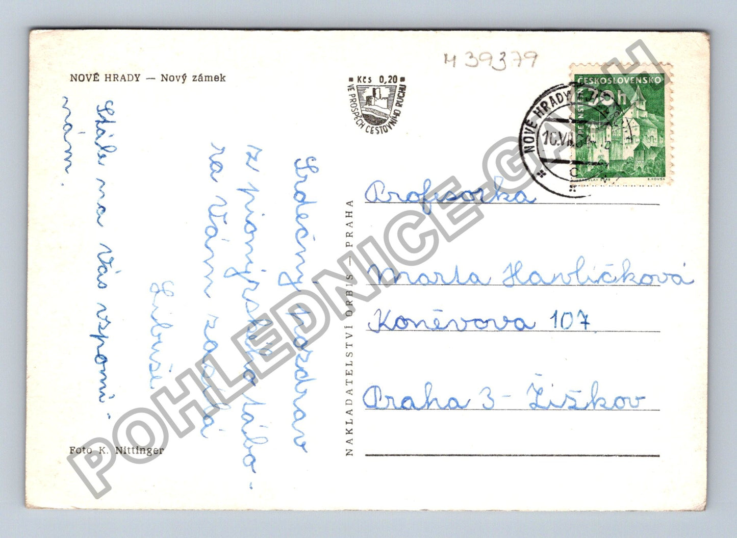 Pohlednice Nové Hrady Nový zámek 1950 (M39379)