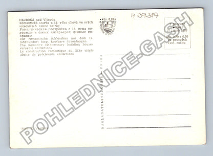 Pohlednice Hluboká nad Vltavou zámek letecký pohled (M39387)