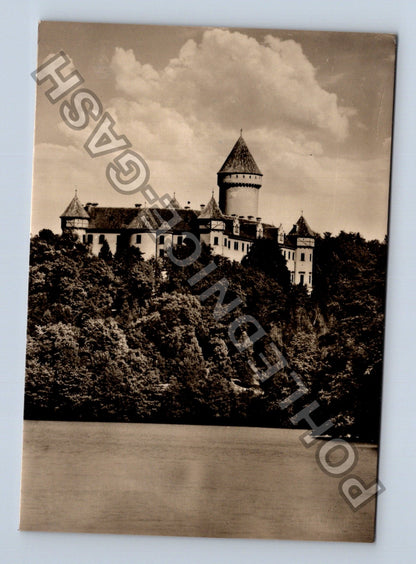Pohlednice Konopiště zámek rybník 1959 (M39389)