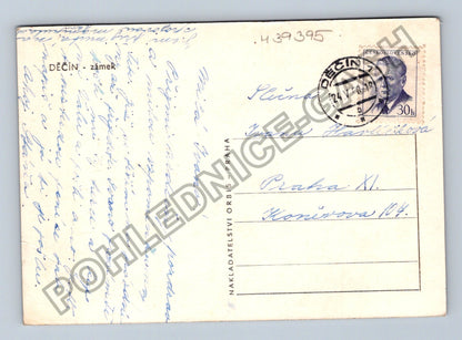 Pohlednice Děčín zámek 1950 (M39395)