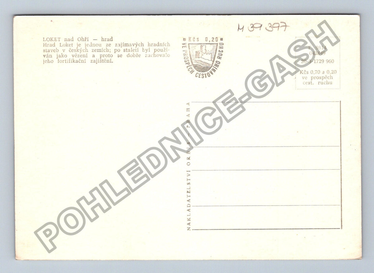 Pohlednice Loket nad Ohří hrad (M39397)