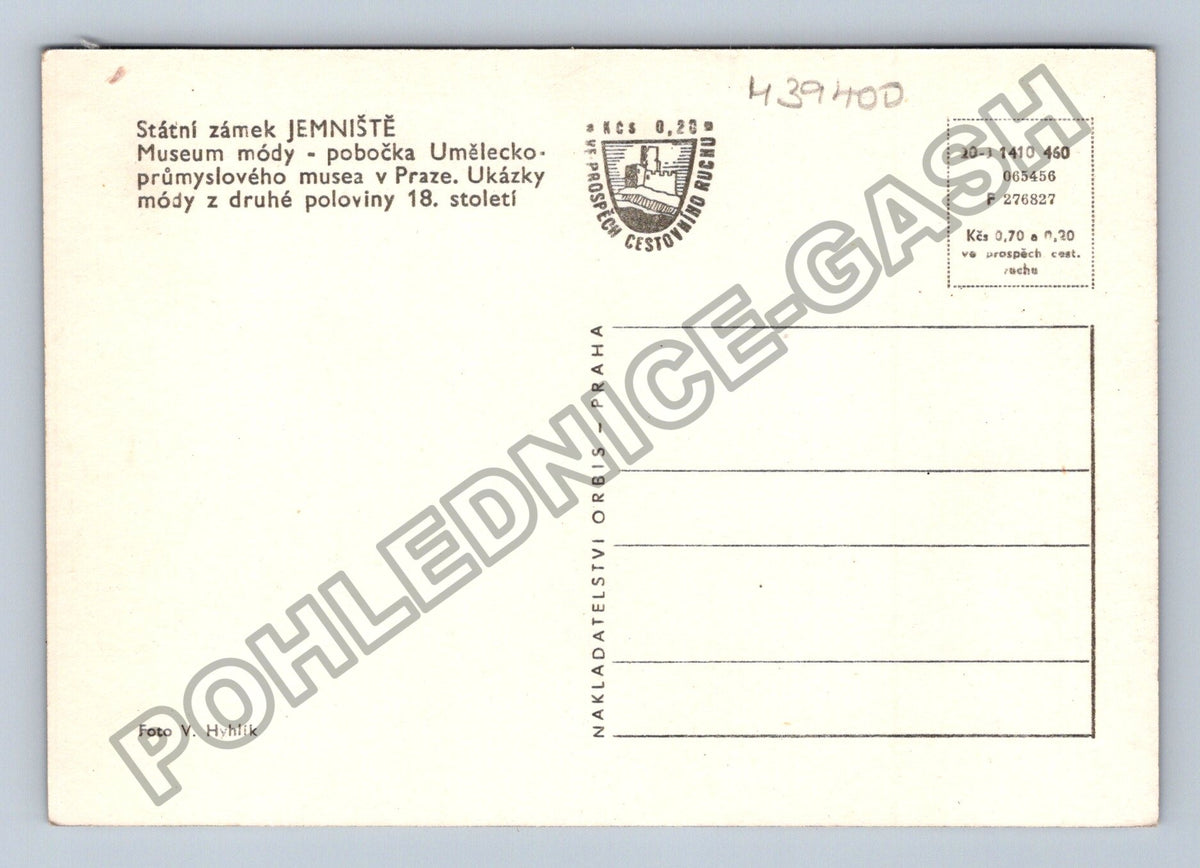 Pohlednice Jemniště interiér zámku muzeum módy (M39400)