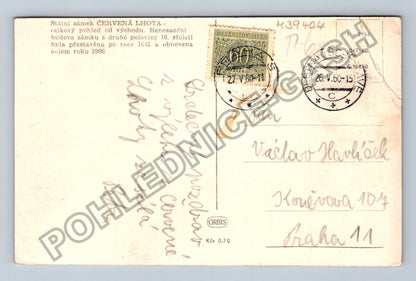 Pohlednice Státní zámek Červená Lhota celkový pohled 1960 (M39404)