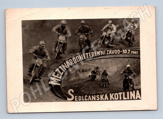 Pohlednice Sedlčanská kotlina – motocyklový závod (M3941)