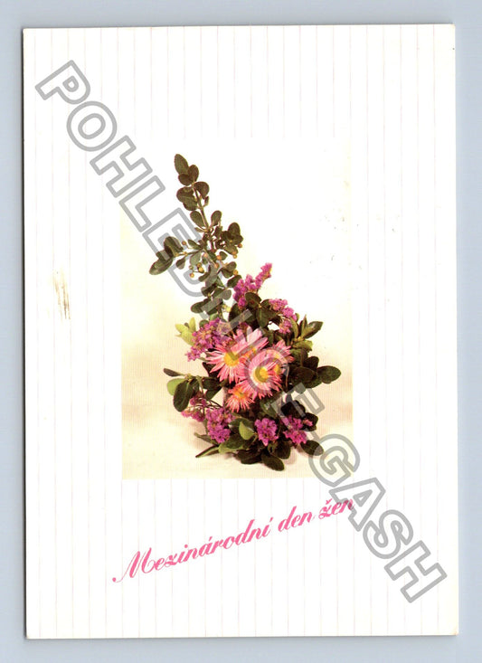 Pohlednice Mezinárodní den žen květiny (M39428)