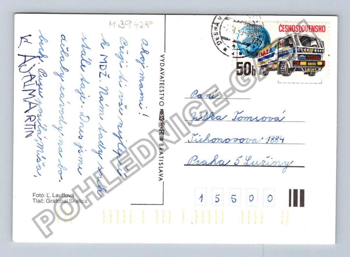 Pohlednice Mezinárodní den žen květiny (M39428)