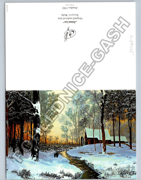 Pohlednice Zimní čas malba Trevor C. Wells (M39445)