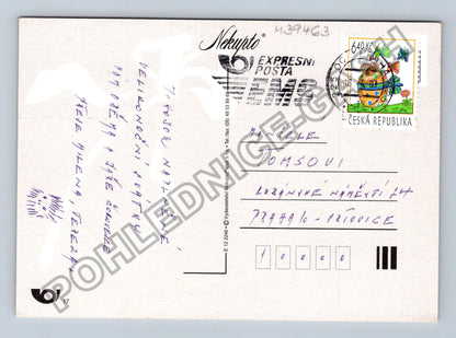 Pohlednice Veselé Velikonoce kuřátka kraslice květiny (M39463)