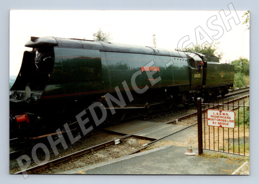 Pohlednice parní lokomotiva Swanage 34105 – železnice (M3947)