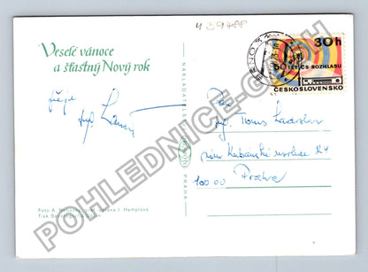Pohlednice Vánoční motiv šiška svíčka (M39488)