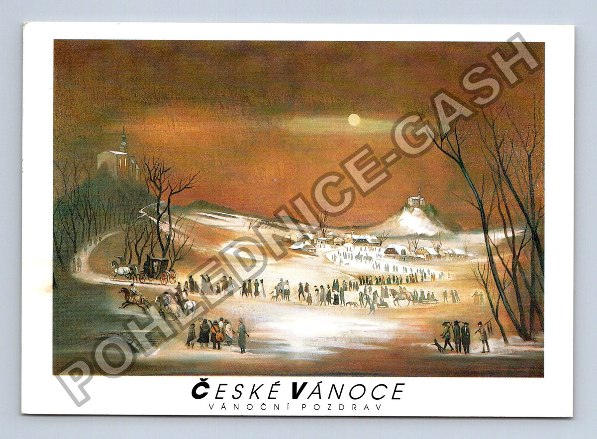 Pohlednice České Vánoce Vánoční pozdrav 1955 (M39515)