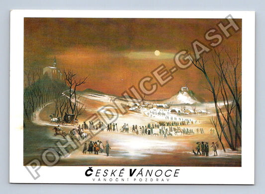 Pohlednice České Vánoce Vánoční pozdrav 1955 (M39515)